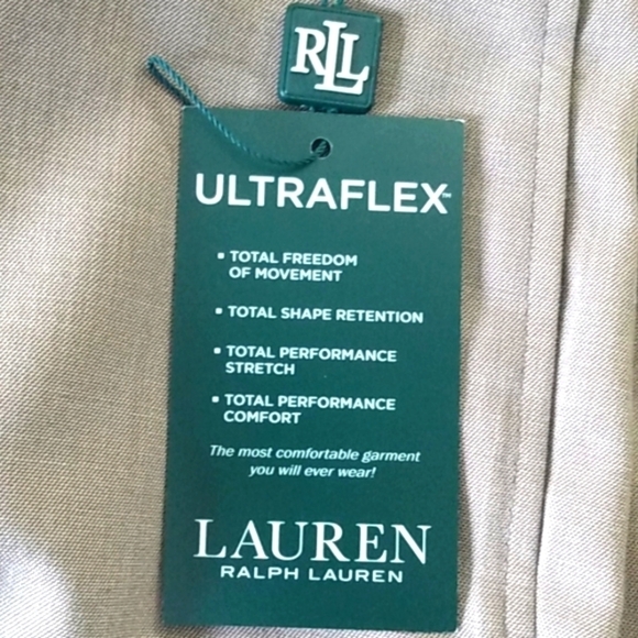 LAUREN RALPH LAUREN TAN ULTRAFLEX CLASSIC FIT WRINKLE RESISTANT PANTS SIZE 42x30 - Picture 4 of 11